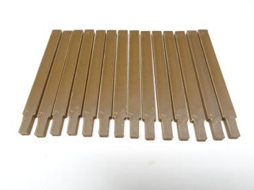 Holzrungen mittelbraun für 4-Achser LGB Flachwagen