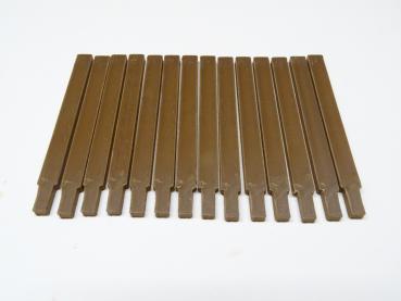 Holzrungen dunkelbraun für 4-Achser LGB Flachwagen