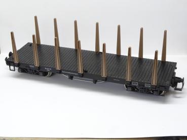 Blechrungen braun für 4-Achser LGB Flachwagen
