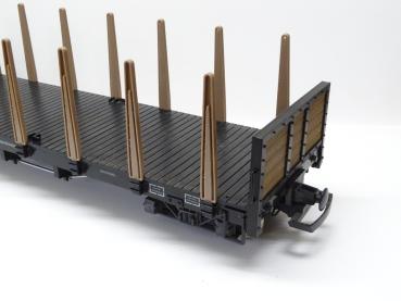 Blechrungen braun für 4-Achser LGB Flachwagen