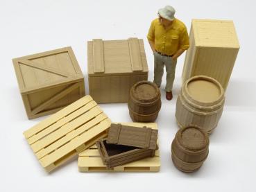 Ladegut Set Kisten, Fässer, Paletten