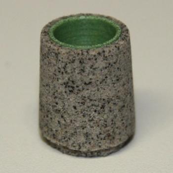 Papierkorb, grau, Granit, grüner Eimer
