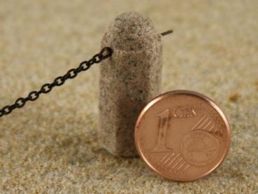 Granitpoller rot m. Kette, Erweiterung 37,5cm