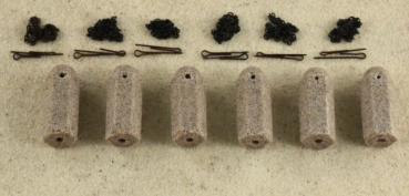 Granitpoller rot m. Kette, Erweiterung 37,5cm