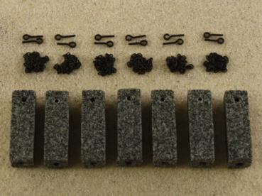 Granitpoller grau mit Kette, Grundset 37,5cm