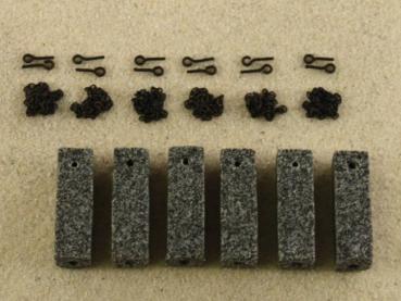 Granitpoller grau m. Kette, Erweiterung 37,5cm