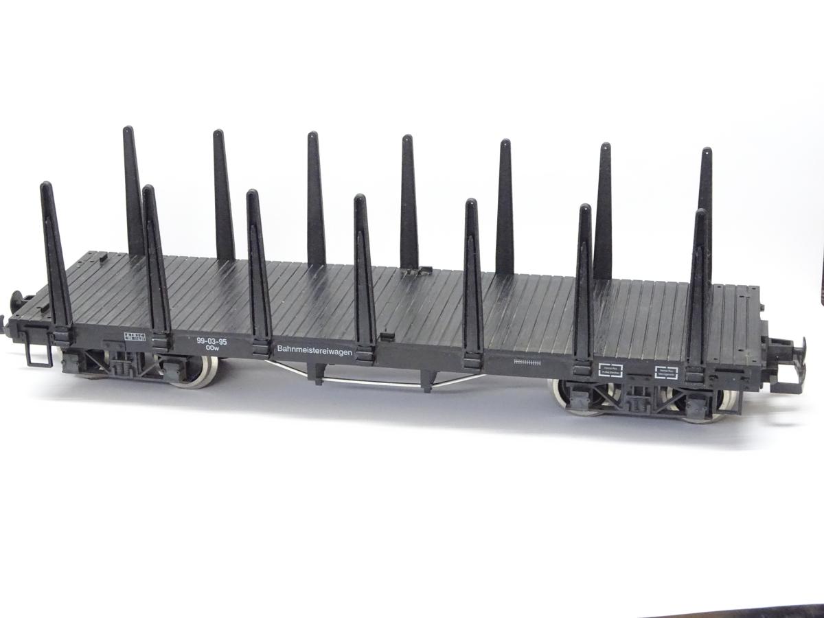 Blechrungen schwarz für 4-Achser LGB Flachwagen