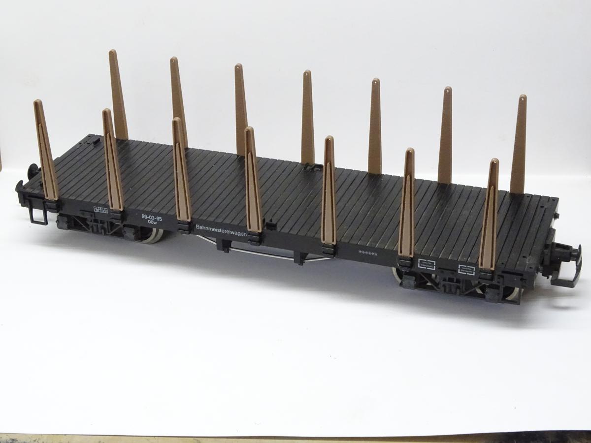 Blechrungen braun für 4-Achser LGB Flachwagen
