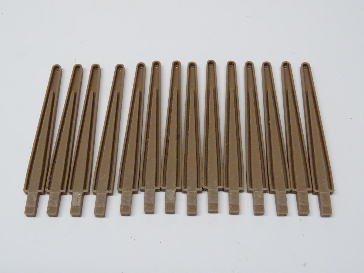 Blechrungen braun für 4-Achser LGB Flachwagen