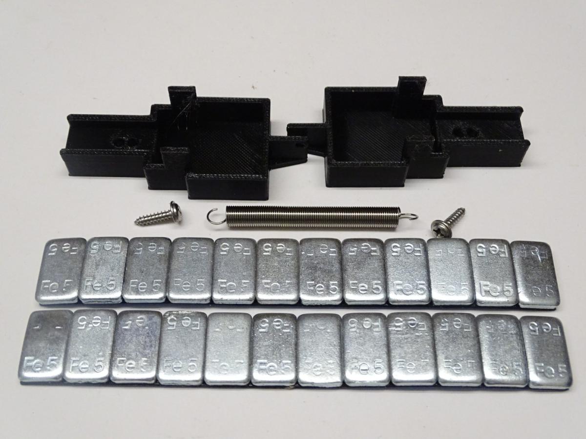 Rücksteller für Lenkgestelle LGB Zweiachser 170mm mit Zusatzgewicht